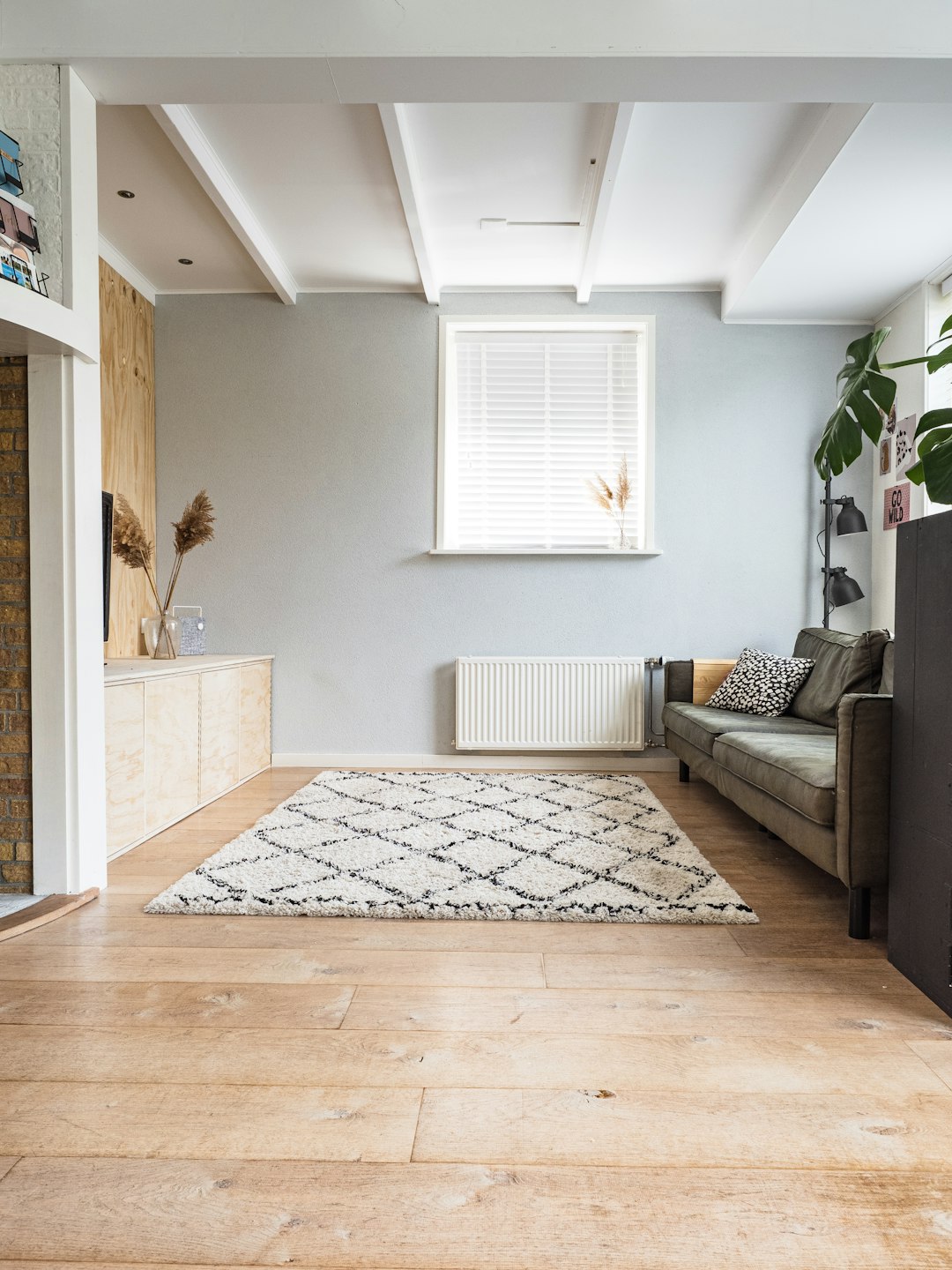 We love the way our tv room played out. Its bright, clean and one of a kind with our own made tv dresser.